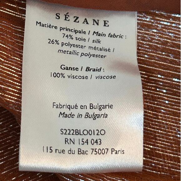 Preloved-Sezane Zelda Blouse -Sz 12 - Picture 5 of 8